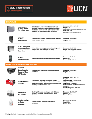 Show details for ATTACK Specifications Sheet