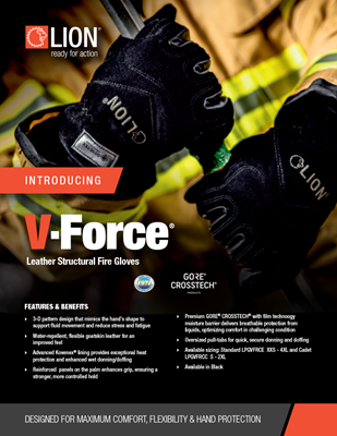 Show details for LION V-Force Leather Structural Fire Gloves