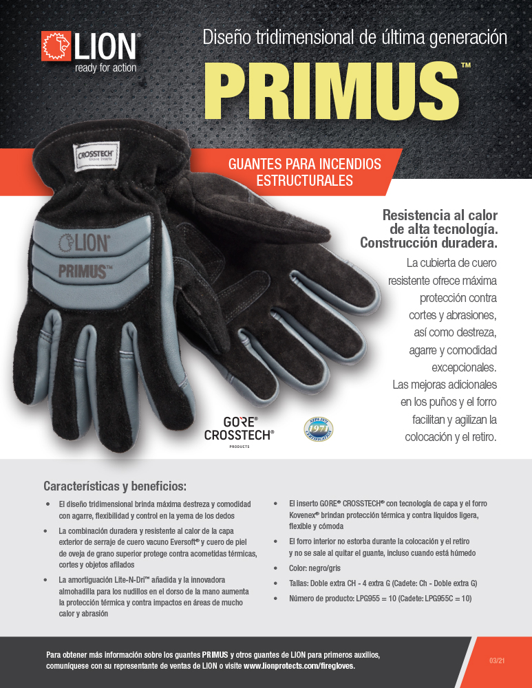 Show details for Espanol - LION PRIMUS Product Sheet (2021)